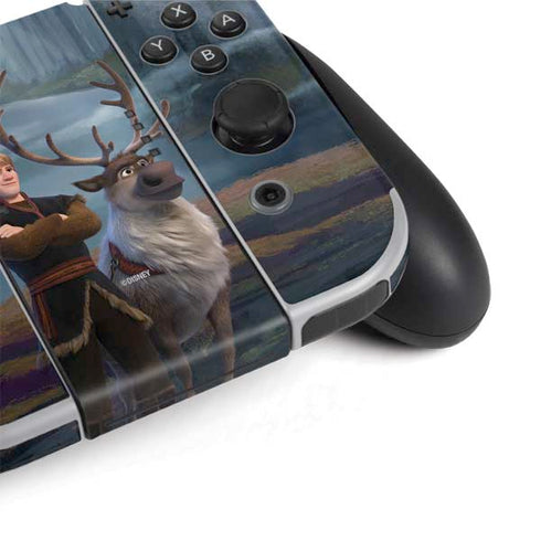 Disney Frozen II Kristoff and Sven Nintendo Switch OLED (2021) Skin